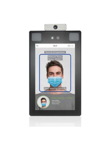 Terminal multibiométrico Zkteco Zk-123 Profacex TD Zkteco com reconhecimento facial, palma com detecção de febre para
