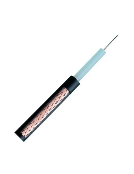 OEM RG59-100N Cabo Coaxial RG59 - Filmagem - Rolo de 100 metros - Capa de cor preta - diâmetro externo 6,0 mm - baixa perda