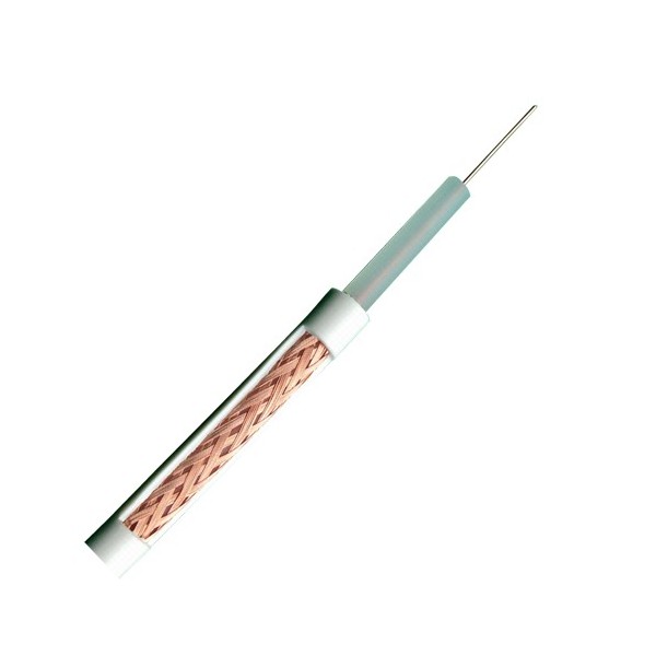 Acheter OEM câble coaxial RG59-300B RG59 - Vidéo - Bobine de 300 mètres - Gaine blanche - Diamètre extérieur 6,0 mm - Faible