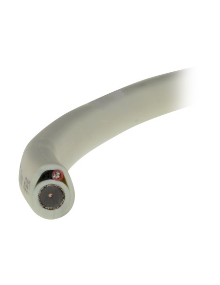 Acheter OEM Câble combiné RG59P-100B - RG59 + alimentation - Rouleau de 100 mètres - Gaine blanche - Diamètre extérieur 9