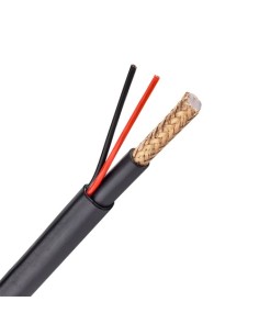 Acheter OEM câble combiné RG59P-300-LSZH - RG59 + alimentation - rouleau de 300 mètres - gaine de couleur noire - gaine extérie