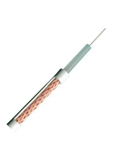 Acheter OEM RG59U-100 Câble coaxial micro RG59 - Vidéo - Rouleau de 100 mètres - Gaine blanche - Diamètre extérieur 3,5 mm