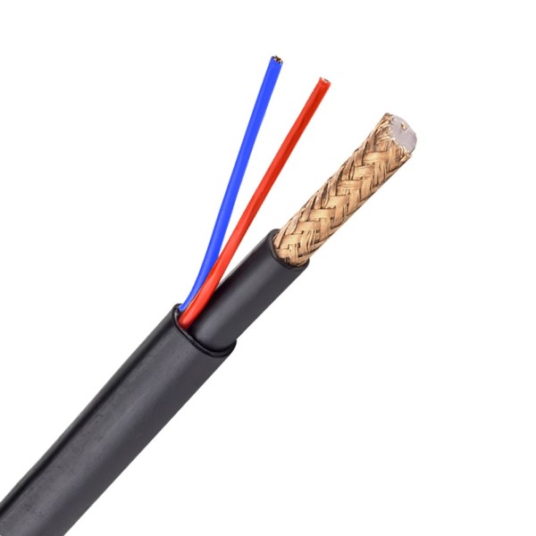Kaufen OEM RG59UP-300-LSZH Kombikabel – Micro RG59 + Stromversorgung – 300‑Meter‑Rolle – Schwarzer Mantel – Durchmesser