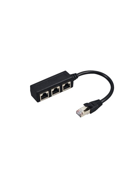 Comprar OEM RJ45-SPLIT-3P Separador RJ45 pasivo. - Distribución de señal de bajas pérdidas. - Divide 1 conector macho en 3 hembr