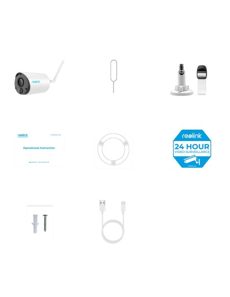 Acquistare REOLINK RL-ARGUS-B320-B Reolink Telecamera WiFi a Batteria - 3MP (2304 x 1296) - IR 10 m / Sirena - Rilevamento PIR P