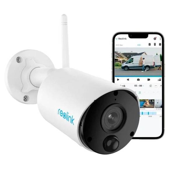 Reolink RL-Argus-B320-W Câmara Reolink WiFi Uma bateria - 3MP (2304 x 1296) - IR 10 M / Siren - Detecção / Veículos PIR humanos
