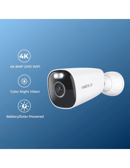 Reolink RL-Argus-B340 Reolink câmara Wi-Fi uma bateria - 5mp (2880 x 1616) - IR 10 m / noite Cor - PIR Humanos / Veículos / Masc