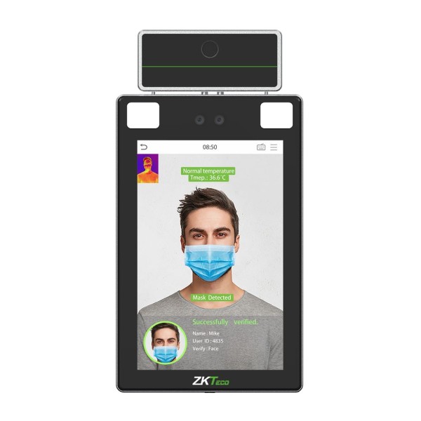 Kaufen Sie ZKTECO ZK-168 ZKTeco-Terminal mit Referenz-Temperaturmessung, Gesichts-, Handflächen- und Thermoverifizierung