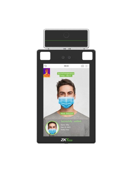 Acheter ZKTECO ZK-168 Terminal ZKTeco avec mesure de température de référence, vérification faciale, palmaire et thermique
