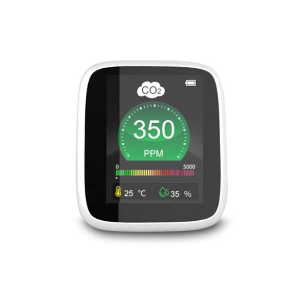 Zkteco ZK-247 AQD-mini-C Detector de CO2 Zkteco Desktop para controle de qualidade do ar.