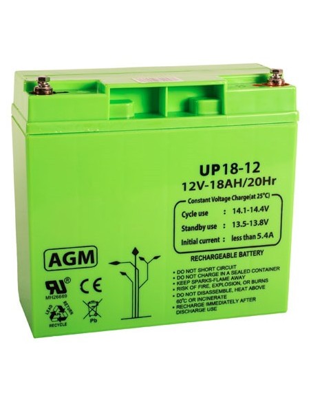 Por Demes Dem-7N SS_12V17AH Bateria 12V, 18 amp