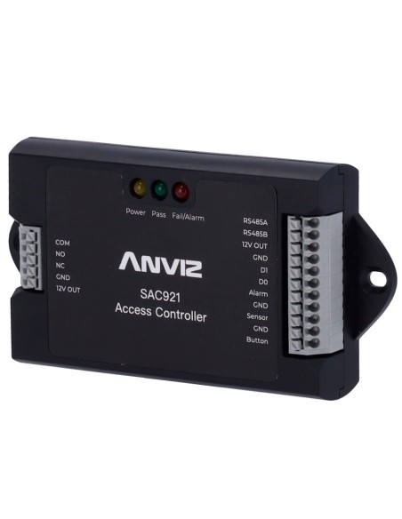 Comprar ANVIZ SAC921 Controladora de acceso - Tarjeta o PIN - 1 puerta | Comunicación TCP/IP y WiFi - 1 lector por Wiegand | 2 l
