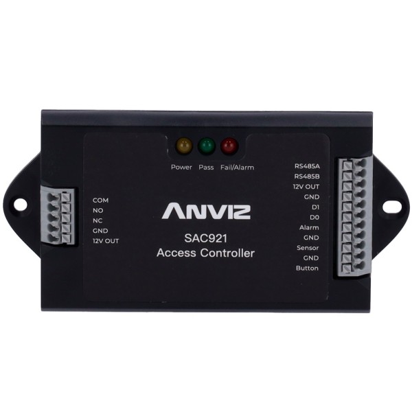 Anviz Sac921 Access Controller - Cartão ou Pin - 1 Porta | Comunicação TCP / IP e Wi-Fi - 1 leitor por Wiegand | 2 leitores 