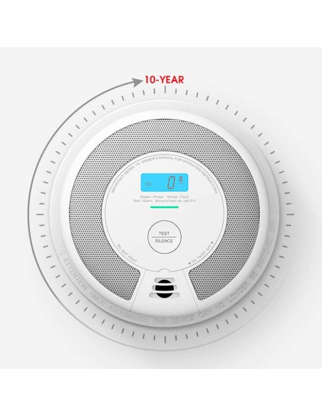 Comprar X-SENSE SC07-W Detector de CO y humo autónomo X-Sense - Permite conectar 24 detectores por RF 868MHz - Duración de la ba