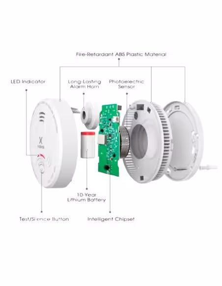 Acheter X-SENSE SD11 Détecteur de fumée autonome X-Sense - Autonomie de la batterie 10 ans - Indicateur lumineux d’alarme - Alar