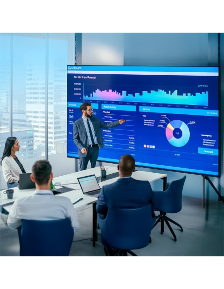 Comprar SAFIRE SF-115X80 Monitor 115" 4K - App gratuita para compartir pantalla - Funcionamiento 16/7 - Soporte a pared inc