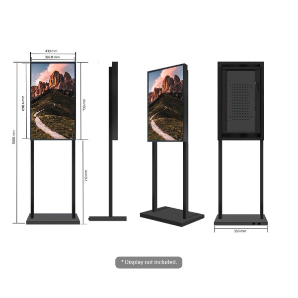 Acheter SAFIRE SF-32WF-FB Support sur pied - Compatible avec SF-32WF35-FHD - Hauteur 1 500 mm (avec moniteur)