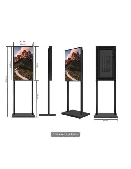 Comprar SAFIRE SF-32WF-FB Soporte de peana - Compatible con SF-32WF35-FHD - Altura 1.500 mm (con monitor) SF-32WF-FB