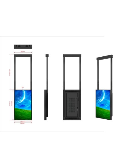 Safire SF-32WF-HB de suporte de teto - compatível com SF-32WF35-FHD - Distância do teto 555-855 mm