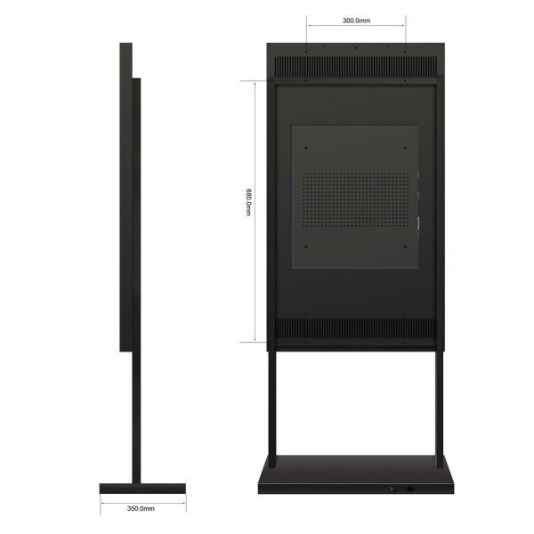 Kaufen SAFIRE SF-43WF-FB Standfußhalterung – kompatibel mit SF-43WF35-FHD – Höhe 1.820 mm (mit Monitor)