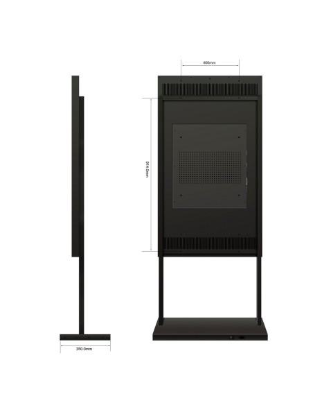 Safire SF-49WF-FB suporta PUNA - compatível com SF-49WF50-FHD - Altura de 1,816 mm (com monitor)