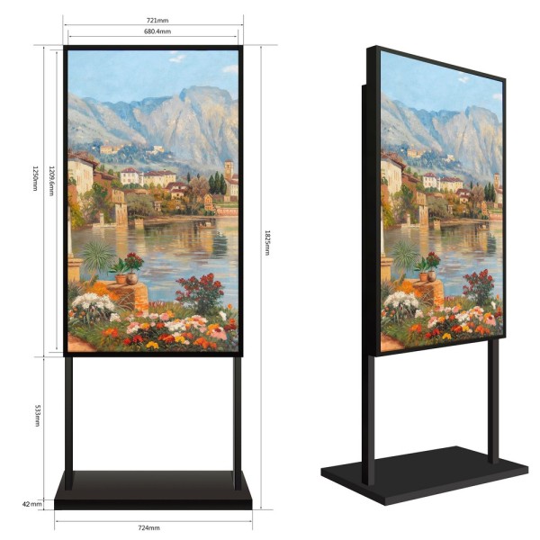 Kaufen SAFIRE SF-55WF-FB Standfußhalterung – kompatibel mit SF-55WF50-4K – Höhe 1.825 mm (mit Monitor)