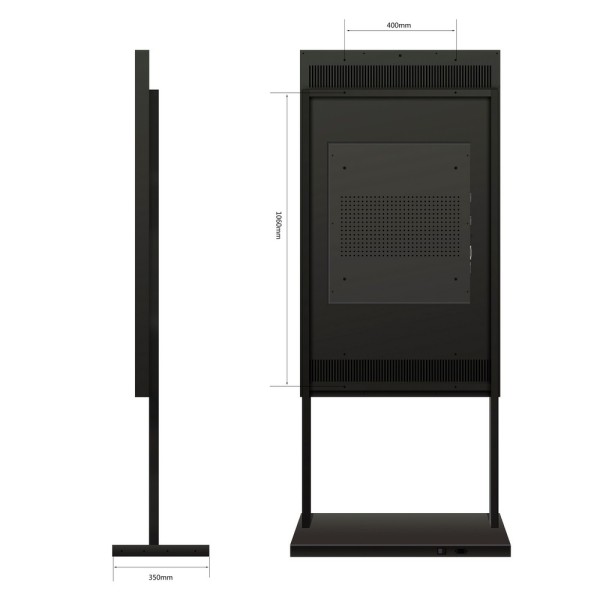 Kaufen SAFIRE SF-55WF-FB Standfußhalterung – kompatibel mit SF-55WF50-4K – Höhe 1.825 mm (mit Monitor)