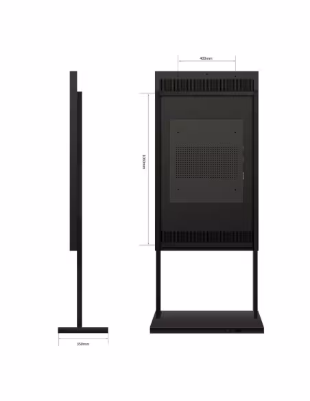 Acheter SAFIRE SF-55WF-FB Support sur pied - Compatible avec SF-55WF50-4K - Hauteur 1 825 mm (avec moniteur)