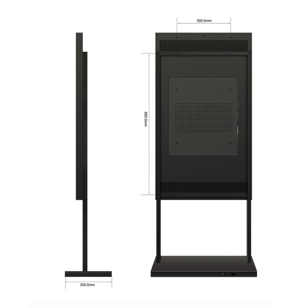Kaufen SAFIRE SF-65WF-FB Standfußhalterung – kompatibel mit SF-65WF50-4K – Höhe 1.934 mm (mit Monitor)