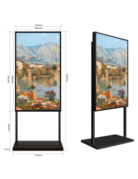 Safire SF-86WF-FB Pena Suporte - Compatível com SF-86WF35-4K - Altura 2.245 mm (com monitor)