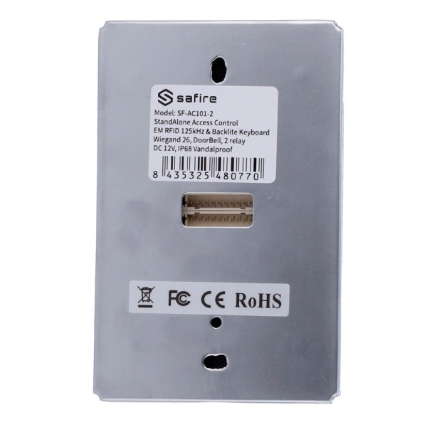 Acquistare SIB SF-AC101-2 Controllo accessi autonomo - Accesso tramite tessera EM e PIN - 2 uscite relè, pulsante, sensore e cam