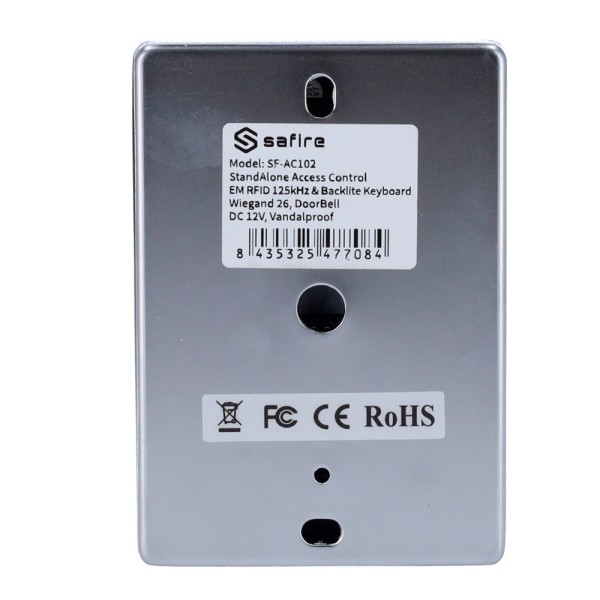 Comprar SAFIRE SF-AC102 Control de acceso autónomo - Acceso por tarjeta EM y PIN - Salida de relé, pulsador y timbre - Wiegand 2