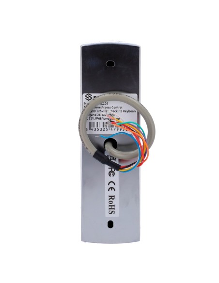 SIB SF-AC106 Controle de Acesso Autônomo - Em e Pin Card Access - Relé Saída, Botão e Bell - Wiegand 26 | Design 
