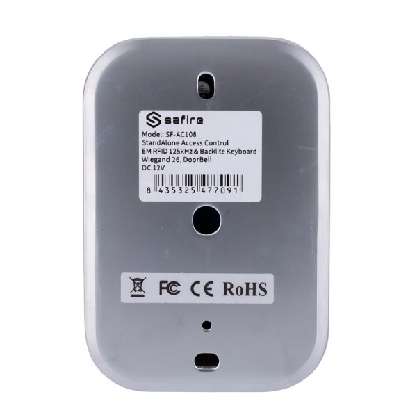 Sib SF-AC108 Controle de acesso autônomo - Acesso por cartão EM e PIN - saída de relé, botão e anel - Wiegand 26 - Controle