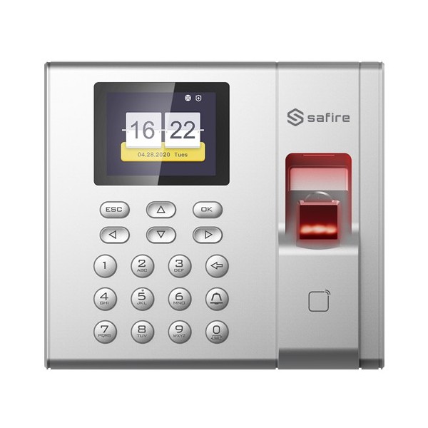 Safire SF-AC3003KMFD-IP Access Control e presença - Pegada, Cartão MF e PIN - 1.000 usuários | 100.000 registros - TCP / IP, 