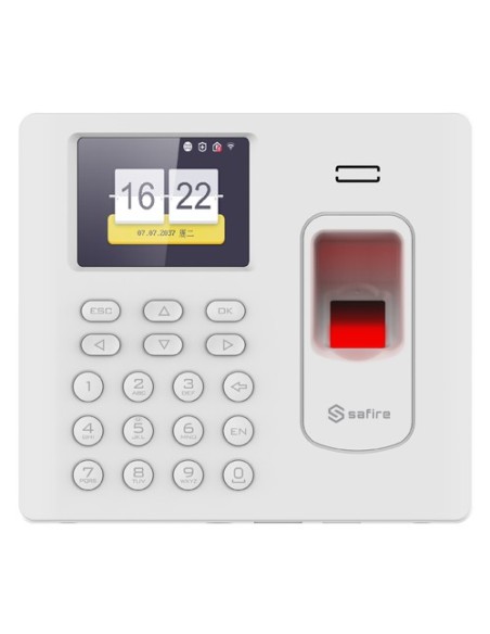 Comprar SAFIRE SF-AC3012KEMDW-IPW Control de presencia - Huella, tarjeta EM y PIN - 3.000 usuarios | 100.000 registros - TCP/IP,
