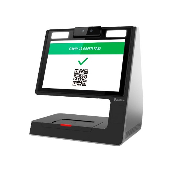 Comprar SAFIRE SF-ACGREENPASS Terminal de escaneo de QR Covid Green Pass - Sistema Operativo Android - Cámara de 2 Mpx - Doble p