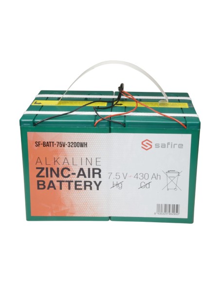 Safire SF-BATT-75V-3200WH Bateria Zinc-Air - Tensão 7.5 V / Capacidade 3200 Wh - Conector DC Triplo: Jack, Mini USB e Mobile - L