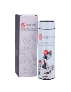 Comprar SAFIRE SF-BOTTLE-ROBOT Safire - Botella - Color blanco - Anillo de sellado - Acero inoxidable 304 SF-BOTTLE-ROBOT