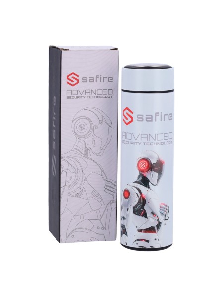 Comprar SAFIRE SF-BOTTLE-ROBOT Safire - Botella - Color blanco - Anillo de sellado - Acero inoxidable 304 SF-BOTTLE-ROBOT