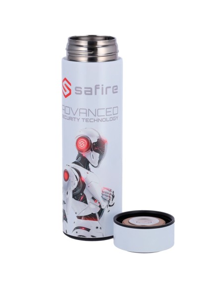 Comprar SAFIRE SF-BOTTLE-ROBOT Safire - Botella - Color blanco - Anillo de sellado - Acero inoxidable 304 SF-BOTTLE-ROBOT