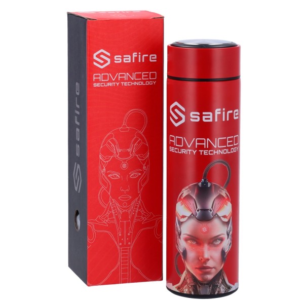 Safire SF-garrafa-mulher safire - garrafa - cor vermelha - anel de vedação - aço inoxidável 304