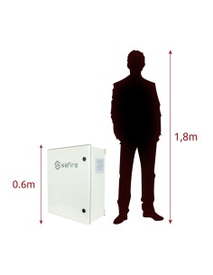 Acheter SAFIRE SF-BOX0812V-UPS-IP55 Safire - Armoire en polyester SMC - Dimensions extérieures 60x50x23 cm - Switch 8 ports 2