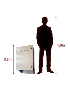 Comprar SAFIRE SF-BOX08220-BMS-IP55 Armario de poliéster carga rápida para farola - Diferencial, magnetotérmico y SPD - Dimensio 2