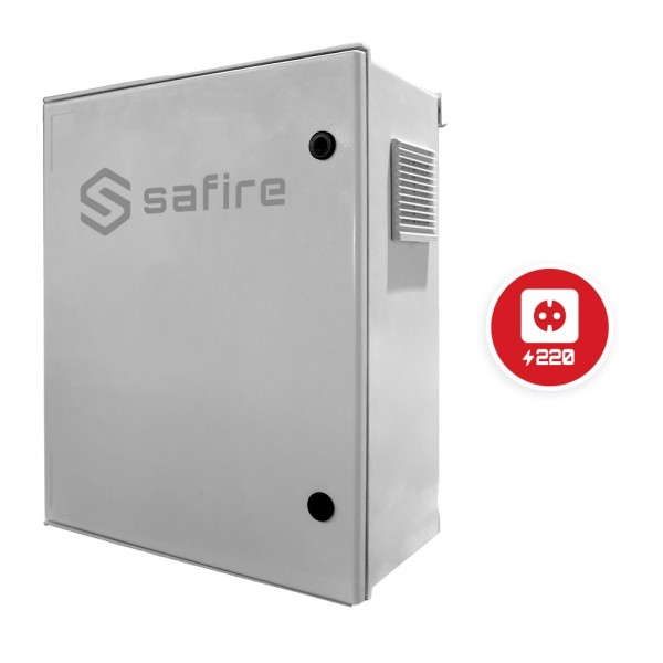 Safire SF-Box08eco-BMS-IP55 SMC Gabinete de poliéster - diferencial, magnetothermal e SPD - Dimensões externas 60x50x23cm - S