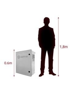 Safire SF-Box08eco-BMS-IP55 SMC Gabinete de poliéster - diferencial, magnetothermal e SPD - Dimensões externas 60x50x23cm - S 2
