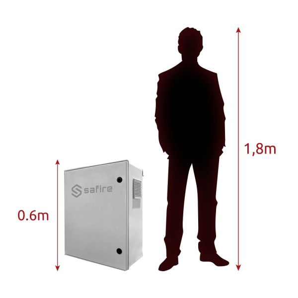 Comprar SAFIRE SF-BOX08ECO-BMS-IP55 Armario de poliéster SMC - Diferencial, magnetotérmico y SPD - Dimensiones exteriores 60x50x