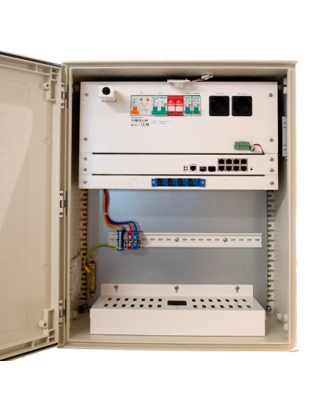 Safire SF-Box08econl-BMS-IP55 SMC Poliéster Closet sem logotipo - diferencial, magnetothermal e spd - Dimensões externas 60x