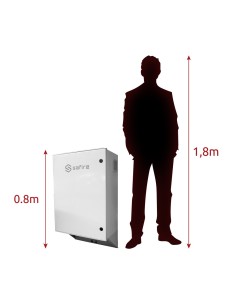 Safire SF-Box08sol-BMS-IP55 Poliéster Roupeiro Carga rápida Solar - Magnetothermal e SPD - Dimensões externas 80x60x30cm - 2