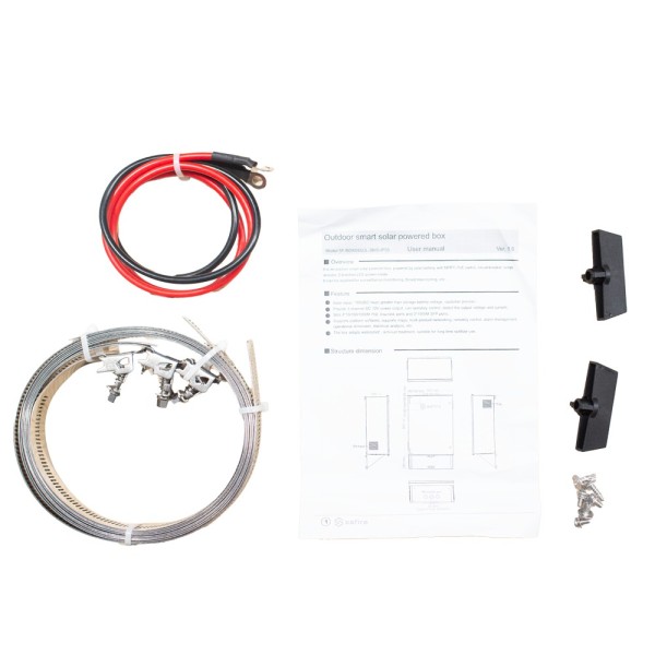 Comprar SAFIRE SF-BOX08SOL-BMS-IP55 Armario de poliéster carga rápida Solar - Magnetotérmico y SPD - Dimensiones exteriores 80x6